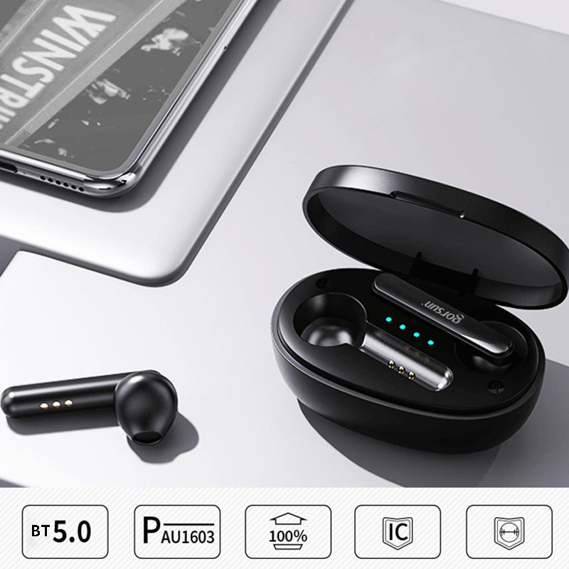 GORSUN V-2 Bluetooth 5.0 TWS Headphones Wireless 3D HiFi Stereo Earphones Touch Control Earbuds with Mic GORSUN V-2 Bluetooth 5.0 TWS Headphones Wireless 3D HiFi Stereo Earphones Touch Control Earbuds with Mic